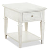 Table de bout traditionnelle Newman de 20 po avec rangement et tablette - pin blanc albâtre