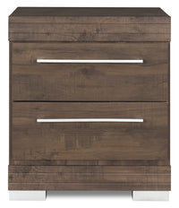 Table de nuit Riley de 21 po (L) x 24 po (H) à 2 tiroirs, fabriquée au Canada - grise