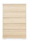 Commode verticale de chambre à coucher Riley de 31 po (L) x 46 po (H) à 5 tiroirs, fabriquée au Canada - naturelle