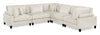 Sofa sectionnel modulaire Lounge 5 pièces en chenille - beige