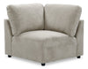 Fauteuil en coin modulaire Voyage en tissu avec coussins de dossier amovibles - Beige