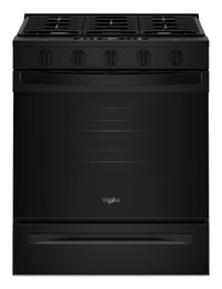Cuisinière à gaz Whirlpool de 5 pi³ et de 30 po avec cuisson à air - noire - WSGS5030SB