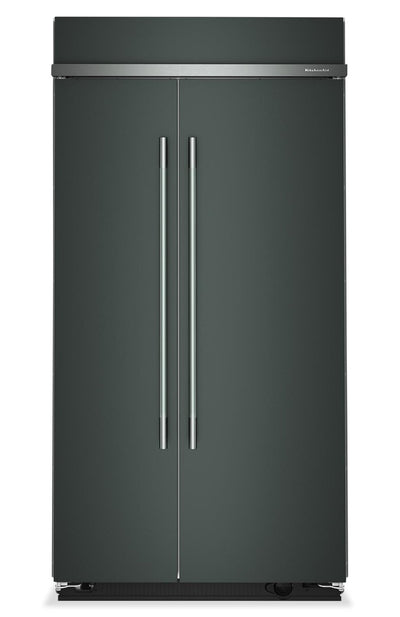 Kitchenaid 42" 25.5 Cu. Ft. Built-In Side-by-Side Refrigerator with Platinum Interior – Juniper - KBSN742SJP | Réfrigérateur encastré KitchenAid de 42 po et de 25,5 pi³ à compartiments juxtaposés avec intérieur platine - genièvre - KBSN742SJP