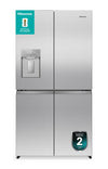Réfrigérateur Hisense de 22,5 pi3 et de 36 po de profondeur comptoir à 4 portes françaises - acier inoxydable - RQ23G4FSEI