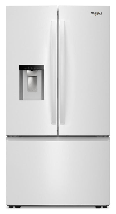 Whirlpool 36" 30 Cu. Ft. French-Door Refrigerator with Dual Ice Makers - White - WRFF3736SW | Réfrigérateur Whirlpool de 36 po et de 30 pi3 à portes françaises avec machine à glaçons double - blanc- WRFF3736SW | WRFF373W
