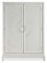 Commode verticale Vida de 45 po (L) x 64 po (H) avec armoire à 2 portes et tablettes réglables pour la chambre à coucher - sable