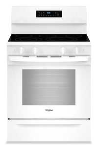 Cuisinière électrique Whirlpool de 5,3 pi3 et de 30 po avec friture à air sans préchauffage - blanche - YWFES7030SW