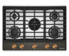 Surface de cuisson KitchenAid au gaz sur métal avec fini CookShield - Black Ore - KCGK730SBE