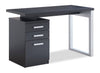 Bureau réversible Oscar de 47 po avec rangement - noir mat