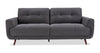 Sofa Brook de 84 po en tissu avec coussins capitonnés - anthracite