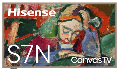 HISENSE 65" CanvasTV QLED 4K UHD Smart Google TV (65S7N) - 2024 Model | Téléviseur intelligent QLED HISENSE QD6QF CanvasTVMC UHD 4K de 65 po avec Google TVMC (65S7N) - modèle 2024
