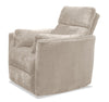 Fauteuil pivotant coulissant à inclinaison électrique Remi de 38 po en tissu avec ports USB - taupe