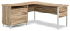 Bureau en forme de L Harrison de 65.35 po à 2 tiroirs - acacia séché au séchoir