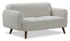 Causeuse Sadie de 63 po en tissu avec pattes en hévéa - beige