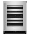 Refroidisseur à vin sous le comptoir KitchenAid de 24 po avec extension complète – acier inoxydable - KUWR324SSB
