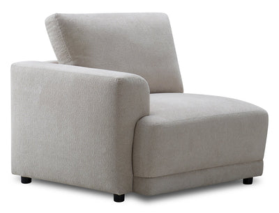 Voyage Modular Left-Facing Fabric Chair with Removable Back Cushions – Beige | Fauteuil modulaire de gauche Voyage en tissu avec coussins de dossier amovibles - beige