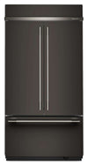 Réfrigérateur KitchenAid de 24,2 pi³ et de 42 po à portes françaises à congélateur inférieur - minerai noir - KBFN542SBE