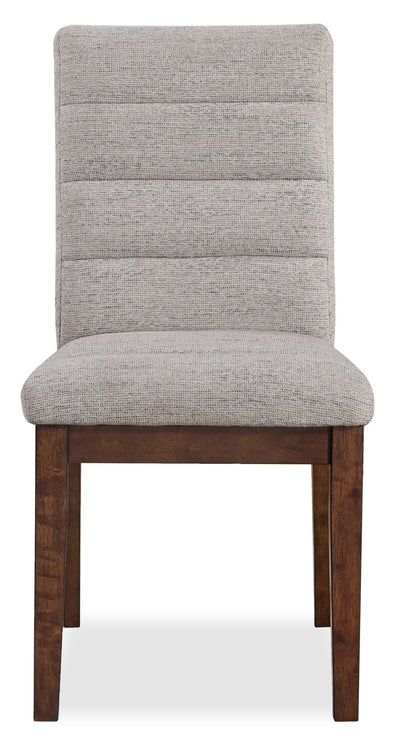 Boden Dining Chair with Polyester Fabric - Beige & Brown | Chaise de salle à manger Boden en tissu de polyester - beige et brune