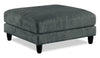 Pouf modulaire Lounge de 40 po en tissu chenille - gris