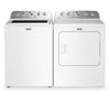 Laveuse à chargement par le haut 5,5 pi³ avec Animal Pet Pro et sécheuse électrique Animal Pet Pro 7,0 pi³ de Maytag - blanches