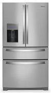Réfrigérateur Whirlpool de 26 pi³ et de 36 po à portes françaises - acier inoxydable résistant aux traces de doigts - WRMF7736PZ