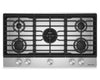 Surface de cuisson à gaz sur métal KitchenAid avec grille pour wok intégrée - acier inoxydable - KCGK736SSS