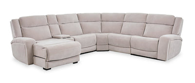 Shaquille O’Neal Home Legacy 6-Piece Left-Facing Power Reclining Sectional with Shaq-o-pedic Comfort - Grey | Sofa sectionnel de gauche à inclinaison électrique Legacy de Shaquille O’Neal Home 6 pièces avec confort Shaq-o-pedic - gris | LEGAFLS6
