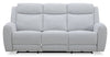 Sofa à inclinaison électrique Reign de 87 po en tissu avec ports USB - gris pierre Bronco