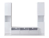Meuble audio-vidéo Celine de 94.5 po 3 pièces avec rangement pour téléviseurs de jusqu’à 70 po - blanc