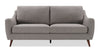 Sofa Ivy de 75,5 po en tissu avec coussins de dossier amovibles - gris