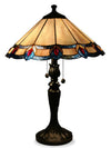 Lampe de table Magnolia avec abat-jour en verre de style Tiffany - bronze antique