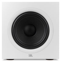 Caisson d’extrêmes graves amplifié de 300 W JBL Stage 200P de 10 po – blanc (JBL200PWHTAM)