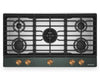Surface de cuisson à gaz sur métal KitchenAid avec grille pour wok intégrée - genièvre - KCGK736SJP