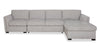 Sofa sectionnel de droite Vault 3 pièces avec causeuse-lit, fauteuil long de rangement et fauteuil de rangement - gris