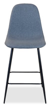 Tabouret Jax de hauteur comptoir de 26 po (H) en tissu de polyester et en métal - anthracite