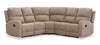Sofa sectionnel à inclinaison manuelle Bodie 3 pièces de 111,02 po en tissu de chenille - beige