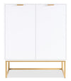 Armoire décorative Lottie de 28,5 po à 2 portes - blanc lustré