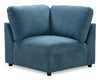 Fauteuil en coin modulaire Voyage en tissu avec coussins de dossier amovibles - bleu