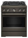 Cuisinière à gaz KitchenAid de 4,1 pi3 avec mode de friture à air sans préchauffage - minerai noir - KFGS930SBE
