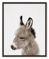 Œuvre d’art encadrée « Baby Donkey » avec fini stuc - 17 po x 21 po