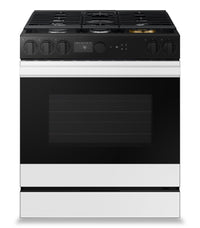 Cuisinière intelligente à gaz encastrée Samsung de 6 pi³ avec caméra de four - verre blanc - NSG6DB8…