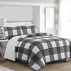 Ensemble d’édredon Henrick 3 pièces en sherpa pour grand lit - gris