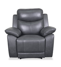 Fauteuil inclinable Cornell de 40,16 po en cuir véritable de qualité supérieure - gris