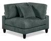 Fauteuil en coin modulaire Lounge de 40 po en tissu chenille - gris