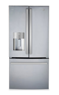 Réfrigérateur GE de 17,5 pi³ et de 33 po de profondeur comptoir à portes françaises - acier inoxydable - PYE18HYRCFS