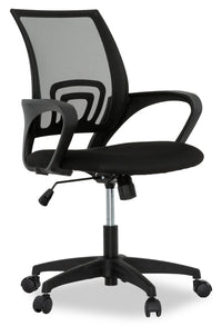 Chaise de bureau ergonomique réglable Raven de Sealy de 25,2 po avec rembourrage en mailles - noire