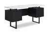 Bureau Winslow de 60 po à 3 tiroirs - noir
