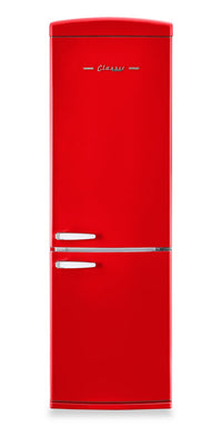 Réfrigérateur Classic Rétro par Unique de 24 po et de 12 pi3 à congélateur inférieur - pomme rouge bonbon - UGP-340L AC R
