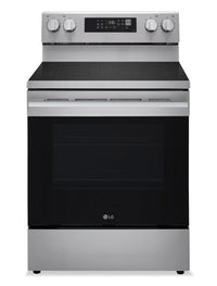 Cuisinière intelligente électrique LG de 6,3 pi³ avec friture à air - acier inoxydable - LREN6323YE