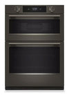Four mural combiné intelligent électrique KitchenAid de 30 po avec caméra de cuisson – minerai noir - KOEC930SBE
